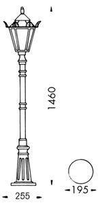Albert Leuchten Lampadar 754 W, stil rustic, reglabil, Alb, Metal, Casă de țară / Rustic
