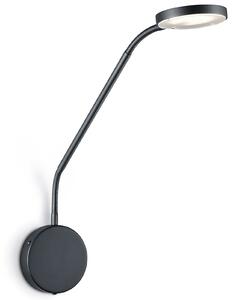 Knapstein Aplică de perete LED Kronos control prin gesturi, reglabil, Negru, Camera de zi / sufragerie, Metal, Modern
