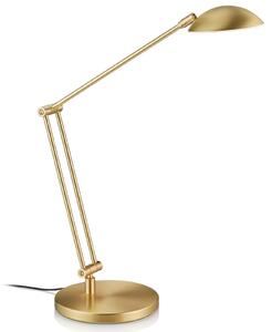 Knapstein Lampă masă LED Hebe control prin gesturi, alamă, reglabil, Auriu / Alamă, Studiu / Birou, Metal, Modern