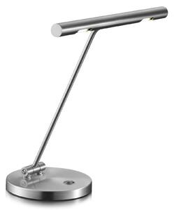 Knapstein Adrette lampă de masă LED Glimmer, nichel, Gri, Studiu / Birou, Metal, Design