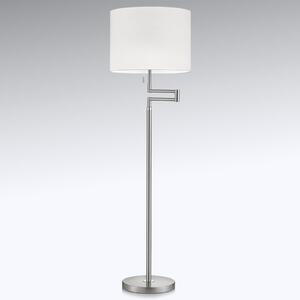 Knapstein Lampă de podea Lilian, dimmer LED, nichel mat/crom, reglabil, Gri, Camera de zi / sufragerie, Metal, Modern