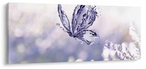 Tablou - Fluture și lavandă (120x50 cm)
