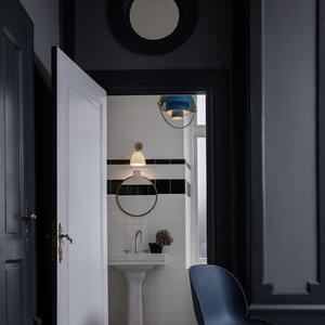 GUBI Suspensie Multi-Lite, Ø 36 cm, alamă/albastru, reglabil, Albastru, Camera de zi / sufragerie, Metal, Design
