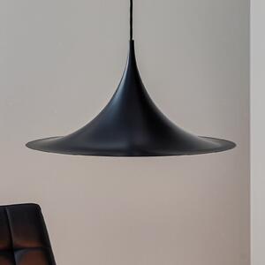 GUBI Lampă suspendată Gubi Semi, Ø 47 cm, negru, reglabil, Negru, Camera de zi / sufragerie, Metal, Design