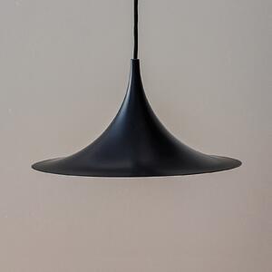 GUBI Lampă suspendată Gubi Semi, Ø 30 cm, negru, reglabil, Negru, Camera de zi / sufragerie, Metal, Design