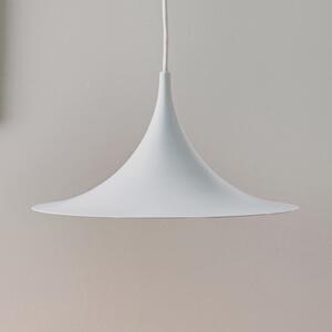 GUBI Lampă suspendată Gubi Semi, Ø 30 cm, albă, reglabil, Alb, Camera de zi / sufragerie, Metal, Design