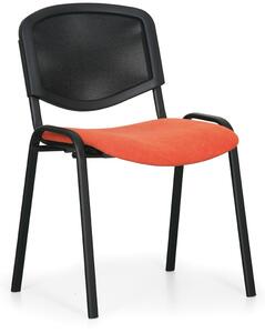Scaun de conferinta Viva Mesh - picioare negre, portocaliu/negru