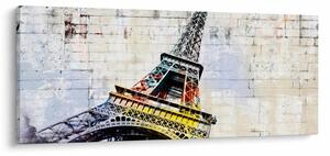 Tablou - Arta digitală a Turnului Eiffel (120x50 cm)