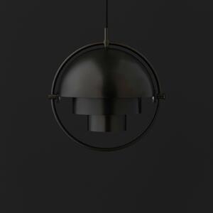 GUBI Suspensie Multi-Lite, Ø 36 cm, negru/negru, reglabil, Negru, Camera de zi / sufragerie, Metal, Design