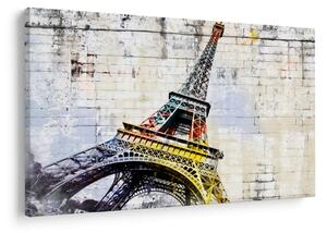 Tablou - Arta digitală a Turnului Eiffel (90x60 cm)