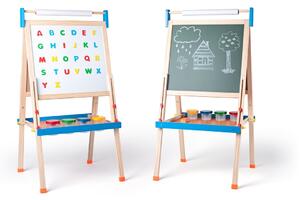 Tablă cu 2 fețe Woody ABC, 59 x 57 x 129 cm