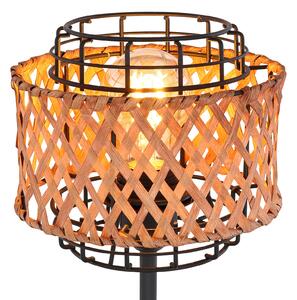 Globo Lampă de masă Gina, Negru, Camera de zi / sufragerie, Metal, Ecran de masă în poziție verticală