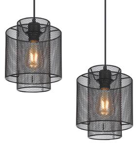 Globo Lampă pendul Augustin, 4 becuri, reglabil, Negru, Camera de zi / sufragerie, Metal, Modern