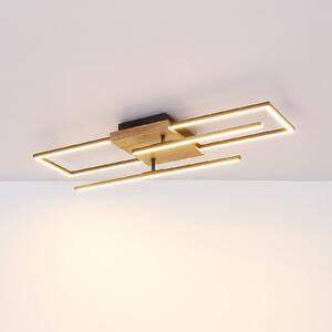 Globo Plafonieră LED Kendra lungime 80 cm, Lemn, Camera de zi / sufragerie, Metal, Modern