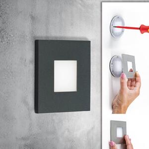 EVN LQ230 aplică perete LED încas direct antracit, Negru, Hol, Metal, Modern, Luminile încastrate unghiulare
