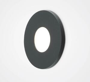 EVN LR230 aplică perete LED încas direct antracit, Negru, Hol, Metal, Modern, Corpuri de iluminat încastrate rotunde