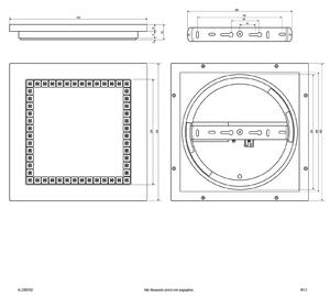 EVN ALQ LED panou alb 15W 30x30cm 3,000K, reglabil, Alb, Studiu / Birou, Plastic, Modern