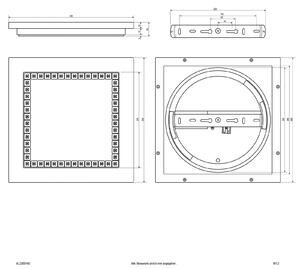 EVN ALQ LED panou alb 15W 30x30cm 4,000K, reglabil, Alb, Studiu / Birou, Plastic, Modern