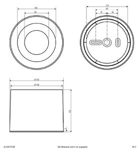 EVN Spot LED de tavan ALG54, rotund 13W antracit, reglabil, Negru, Studiu / Birou, Metal