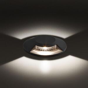 EVN Scopum lampă LED de sol rotundă 2x, Negru, Metal, Corpuri de iluminat încastrate rotunde