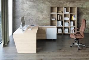 Set mobilier birou Trevix 2, stejar nisip / alb