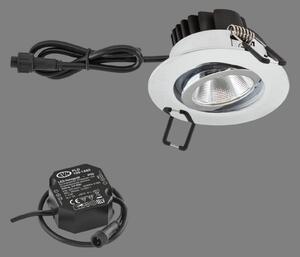 EVN PC65 lampă exter încastrată rotund, 3000K crom, reglabil, Metalic, Metal, Modern, Corpuri de iluminat încastrate rotunde