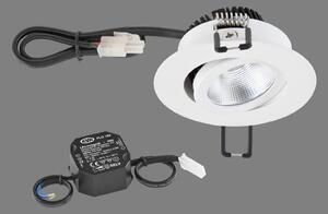 EVN PC20 spot încas rotund dimmer trepte 3000K alb, reglabil, Alb, Studiu / Birou, Metal, Modern, Corpuri de iluminat încastrate rotunde