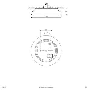 EVN Catino LED plafonieră cu LED, CCT, 25 cm, reglabil, Alb, Baie, Plastic, Modern