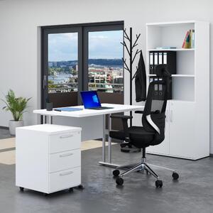 Set mobilier birou Visio 2, 120 cm, alb