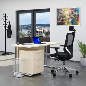Set mobilier birou Visio 1, 140 cm, paltin
