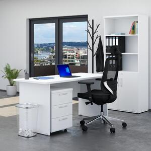 Set mobilier birou Visio 2, 160 cm, alb