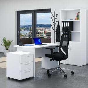 Set mobilier birou Visio 2, 120 cm, alb