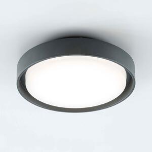 EVN Plafonieră de exterior LED Tectum, antracit, Ø 25 cm, Negru, Metal, Modern
