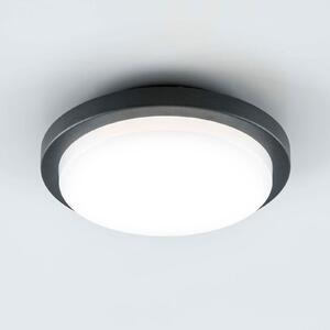 EVN Tectum plafonieră LED exterior, Ø 24,6 cm, Negru, Metal, Modern