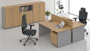 Set mobilier birou Visio LUX 1, stejar