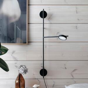 GRUPA Igram Aplică de perete cu LED 2 becuri negru, reglabil, Negru, Camera de zi / sufragerie, Metal, Modern