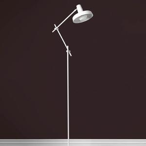 GRUPA Arigato lampă podea, braț 3 segmente, alb, Alb, Studiu / Birou, Metal, Proiector suspendat