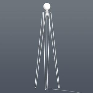 GRUPA Model M2 LED floor lamp alb, cablu alb, Alb, Camera de zi / sufragerie, Metal, Modern