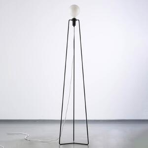 GRUPA Model M3 lampă de podea LED negru, cablu alb, Negru, Camera de zi / sufragerie, Metal, Modern