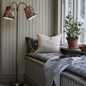 PR Home lampadar Amy alamă Sofia Dahlia maro 150cm 2flg., Maro / Rugină, Camera de zi / sufragerie, Țesătură / Textil, Umbrelă în picioare