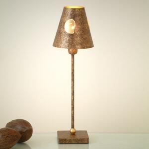 Holländer Lampă de masă Esempio, înălțime 45cm, Maro / Rugină, Camera de zi / sufragerie, Metal, Modern