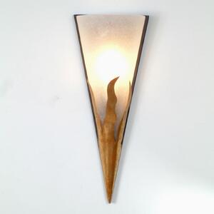 Holländer Aplică de perete Fiamma, reglabil, Maro / Rugină, Camera de zi / sufragerie, Metal, Modern