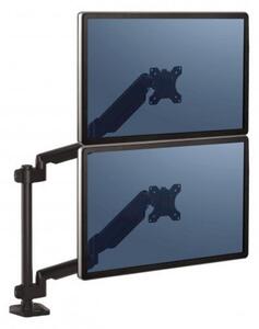Suport pentru monitor cu suprapunere Fellowes Platinum cu 2 brațe, negru