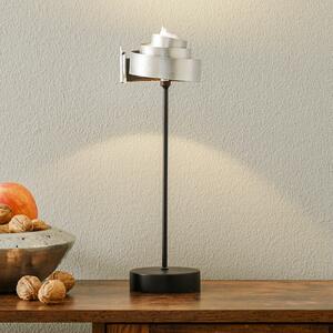 Holländer Lampă de masă Banderole din fier pe argintiu, Gri, Camera de zi / sufragerie, Metal, Modern