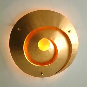 Holländer Plafonieră Labirinto pe auriu, reglabil, Auriu / Alamă, Camera de zi / sufragerie, Metal, Modern, Perete rotund