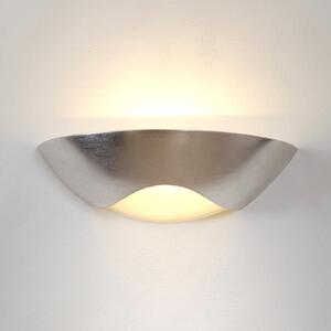 Holländer Aplică de perete elegantă Matteo Curve, argintiu, reglabil, Metalic, Camera de zi / sufragerie, Ceramică, Modern