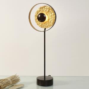 Holländer Lampă de masă Satellite auriu-maro, H=42 cm, Maro / Rugină, Camera de zi / sufragerie, Metal, Design