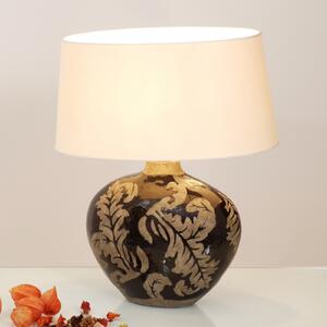 Holländer Lampă de masă Toulouse oval, H=43 cm, negru, Negru, Camera de zi / sufragerie, Ceramică