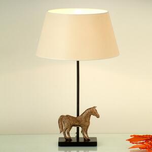 Holländer Lampă de masă decorativă Solisti Cavallo, Maro / Rugină, Camera de zi / sufragerie, Metal, Modern