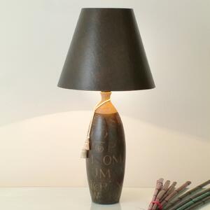 Holländer Lampă de masă Carattere Alta formă suplă, Maro / Rugină, Camera de zi / sufragerie, Ceramică, Modern
